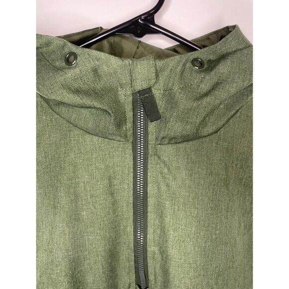 DIP Unisex Color Block Green Pullover Hooded Rain Jacket Wind Breaker Sz. Medium - Picture 5 of 6